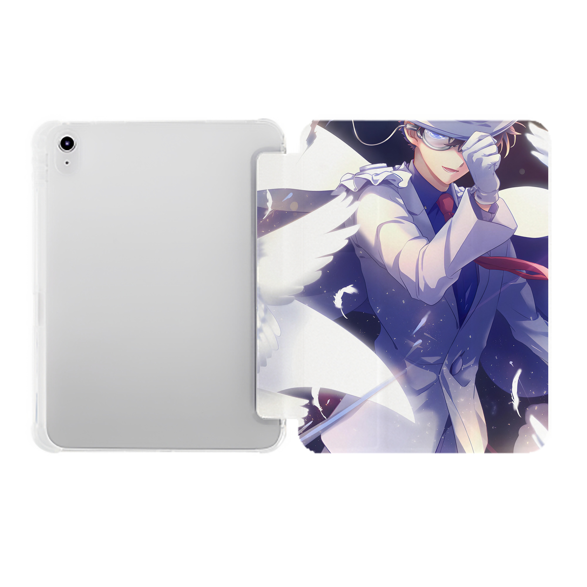 （画像用） 名探偵コナン Detective Conan IPad ケース ペン収納付き 三つ折りスタンド PUレザー×シリコン 対応機種9.5/10.5/10.9インチ